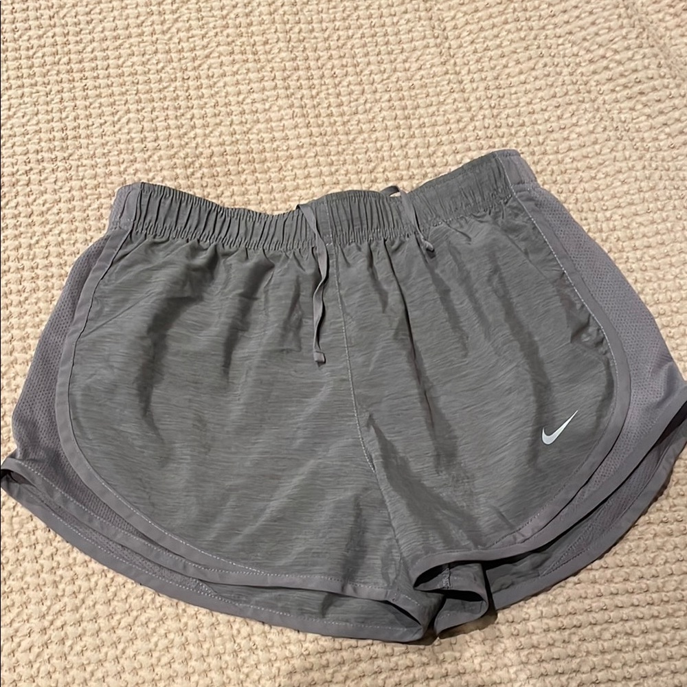 Nike Gray Athletic Shorts with Elastic Waistband
